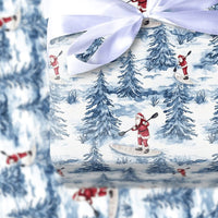 SUP Christmas Gift Wrap, Paddleboard Santa Wrapping Paper, Stand Up Paddle Board Holiday Wrapping Paper, Water Sports Xmas Gift Wrap