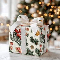 Wheelchair Santa Christmas Gift Wrap, Black Santa Wrapping Paper, Inclusive Holiday Wrapping Paper, Diverse Xmas Present Gift Wrap