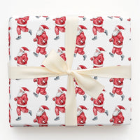 Athletic Running Santa Claus Gift Wrap, Jogging Santa Wrapping Paper, Humorous Fitness Santa Holiday Paper, Christmas Gift Wrapping Paper Roll