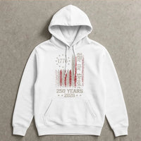 1776 Patriotic Hoodie | We the People 250 Years 2026 Vintage Flag Design | Soft Cotton-Poly Blend | Gift for Americana Lovers