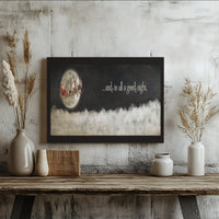 Moonlit Night Christmas Canvas Print, Santa Sleigh Canvas Wall Art, Holiday Quote Canvas Home Decor, Festive Winter Holiday Present