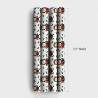 Book Lover Santa Claus Gift Wrap, Reading Santa Christmas Wrapping Paper, Comfy Watercolor Wrapping Paper Roll, Holiday Storybook Gift Wrap