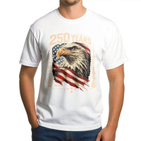250 Years of Freedom T-Shirt | Vintage Eagle & American Flag Graphic | Premium Cotton Blend | Unisex USA Patriot Gift for 2026