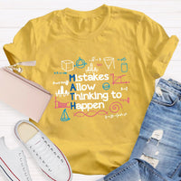 Mistakes Allow Thinking to Happen Math Teacher Shirt