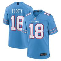 Tennessee Titans Cordale Flott Light Blue Team Game Jersey