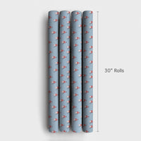 Sporty Santa Claus Gift Wrap, Tennis Santa Christmas Wrapping Paper, Light Blue Tennis Wrapping Paper, Tennis Fan Holiday Wrapping Paper