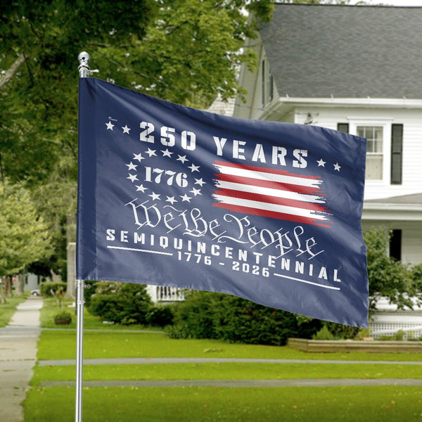 USA 250th Anniversary House Flag | 1776-2026 Semiquincentennial Decor | Premium UV-Resistant Polyester | Patriotic 250 Years Of Freedom Celebration Gift