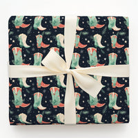 Cowboy Boots Holiday Gift Wrap, Western Christmas Wrapping Paper, Rustic Country Wrapping Paper, Cowboy Gift Wrap, Cowgirl Holiday Gift Wrap
