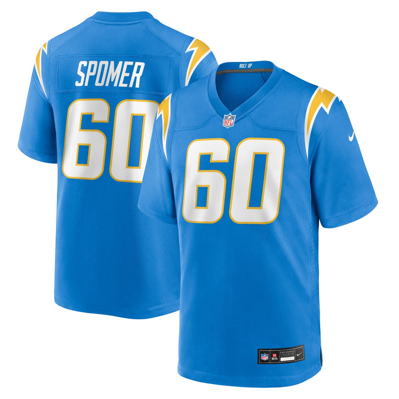 Los Angeles Chargers Jacob Spomer Powder Blue Team Game Jersey