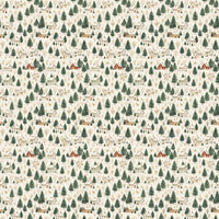 Snowy Pine Christmas Gift Wrap, Winter Village Cottage Wrapping Paper, Comfy Holiday Deer Wrapping Paper, Winter Cabin Present Wrapping Paper