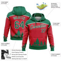 Personalized Name Number Holiday Sweatshirt, Custom Christmas Trees Hoodie, 3D Christmas Sports Pullover, Xmas Team Present