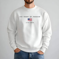 America 250th Birthday Sweatshirt | 250 Years of Freedom 1776-2026 Design | Soft Cotton Polyester Blend | Patriotic Gift for July 4th 2026