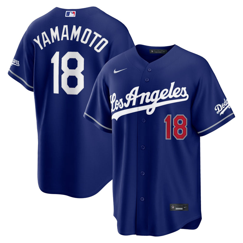 Los Angeles Dodgers Yoshinobu Yamamoto Royal Alternate Stadium Jersey
