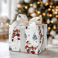 Electric Guitar Rocker Gift Wrap, Rocking Santa Christmas Wrapping Paper, Music Lover Xmas Wrapping Paper, Holiday Musician Wrapping Paper