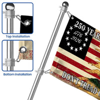 250 Years of Freedom Flag 1776-2026 | Gadsden Don't Tread On Me Design | Double-Sided Polyester | Patriotic Commemorative Gift