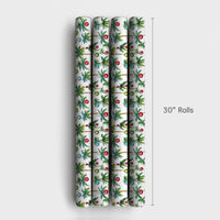 Beach Palm Tree Gift Wrap, Tropical Christmas Wrapping Paper, Coastal Holiday Wrapping Paper, Florida Summer Xmas Present Wrap