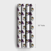 Dog in Scarf Christmas Wrapping Paper, Jack Russell Terrier Wrapping Paper, Adorable Puppy Holiday Wrapping Paper, Gift Wrap for Dog Lovers
