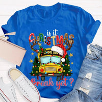 Humorous Bus Driver Holiday T-Shirt, School Bus Christmas Break Shirt, Christmas Vacation Graphic Tee, Bus Driver Appreciation Present