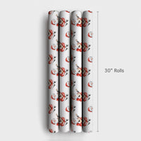 Music Lover Santa Gift Wrap, Guitar Santa Wrapping Paper, Watercolor Guitar Christmas Wrapping Paper, Festive Holiday Wrapping Paper Roll
