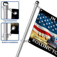 250 Years America Flag | Truck Driver Patriotic House Flag | In God We Trust Eagle Design | UV-Resistant Polyester Garden Flag