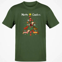 Humorous Holiday Dachshund Graphic Tee, Dachshund Christmas Tree T-Shirt, Adorable Wiener Dog Christmas Shirt, Retro Dachshund Xmas Shirt, Dog Present