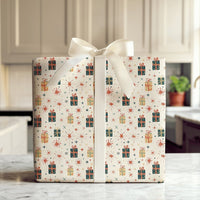 Mid-Century Gift Wrap, Retro Christmas Wrapping Paper, Vintage Starburst Holiday Paper Roll, Retro Present Wrap, Xmas Gift Wrapping Paper