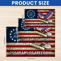 250 Years of Freedom Flag | We The People Patriotic 1776-2026 | Double-Sided Polyester Grommet Flag | Americana Anniversary Gift