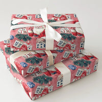 Dice and Cards Holiday Gift Wrap, Casino Santa Christmas Wrapping Paper, Humorous Gambling Xmas Wrapping Paper