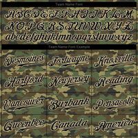 Custom Camo Black-City Cream Authentic Salute To Service Baseball Jersey