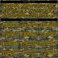 Custom Camo Black-Gold Authentic Salute To Service Baseball Jersey