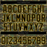 Custom Camo Black-Gold Authentic Salute To Service Baseball Jersey