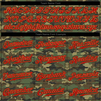 Custom Camo Red-Old Gold Authentic Salute To Service Baseball Jersey