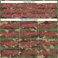 Custom Camo Red-Black Authentic Salute To Service Baseball Jersey