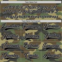 Custom Camo Black-Gray Salute To Service Hockey Jersey