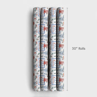 Watercolor Basketball Holiday Gift Wrap, Merry Christmas Basketball Wrapping Paper, Sports Tree Present Paper, Basketball Fan Gift Wrap