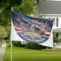 Personalized American Eagle House Flag | Custom Family Name Banner | Double-Sided 250 Years of Freedom Decor | Premium Patriotic Gift for Yard