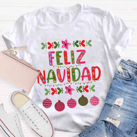 Feliz Navidad Christmas Spanish Teacher T-Shirt