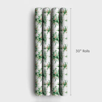 Evergreen Pine Tree Gift Wrap, Watercolor Christmas Tree Wrapping Paper, Minimalist Holiday Tree Paper Roll, Winter Xmas Wrapping Paper