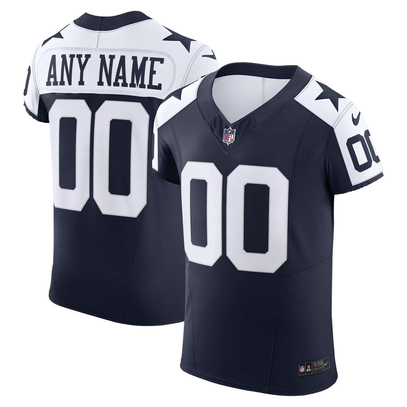 Dallas Cowboys Navy Vapor F.U.S.E. Elite Custom Jersey