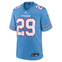 Tennessee Titans Tony Adams Light Blue Team Game Jersey