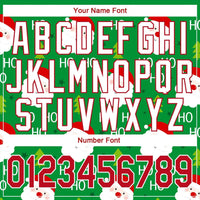3D Print Holiday Pullover Hoodie, Custom Santa Christmas Sports Hoodie, Personalized Name Number Fleece Hoodie, Xmas Game Day Sweatshirt