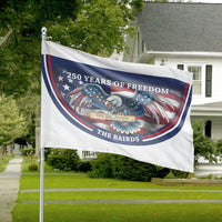 Patriotic American Eagle House Flag | Custom Name 250 Years of Freedom Design | Double Sided Polyester | Collector's Yard Decor Gift