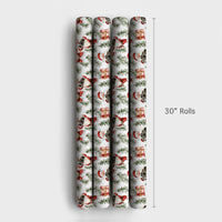 Watercolor Photographer Christmas Gift Wrap, Santa with Camera Wrapping Paper, Festive Xmas Tree Wrapping Paper, Holiday Gift Wrap Roll