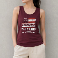 1776 We The People Tank Top | 250 Years 2026 Patriotic American Flag Design | Soft Breathable Unisex Fit | Gift for History Buffs