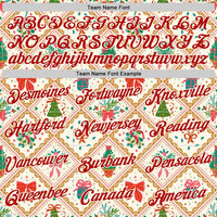 Personalized Name Number Holiday Hoodie, Custom Christmas Patchwork Hoodie, 3D Pattern Pullover Hoodie, Festive Sports Fan Sweatshirt Present