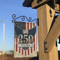Eagle America 250 Years Garden Flag | 1776-2026 Vintage Americana Eagle Design | Weather-Resistant Double-Sided Polyester | Patriotic Gift for History Lovers