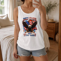 Patriotic 250 Years 1776-2026 Tank Top | American Eagle and USA Flag Graphic | Premium Soft Breathable Lightweight Fabric | Proud July 4th Independence Day Gift, Unisex
