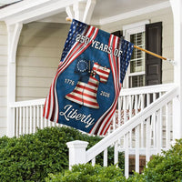 250 Years of Liberty Garden Flag | Betsy Ross 1776-2026 Commemorative Design | Double-Sided Polyester | American Patriotic Decor Gift
