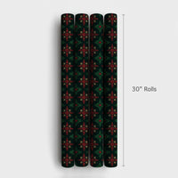 Green Fair Isle Christmas Gift Wrap, Nordic Snowflake Wrapping Paper, Comfy Sweater Holiday Wrapping Paper, Festive Winter Gift Wrap