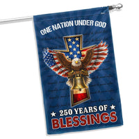 One Nation Under God Garden Flag | 250 Years of Blessings Eagle Design | Double-Sided Polyester | Christian Patriotic Home Decor Gift